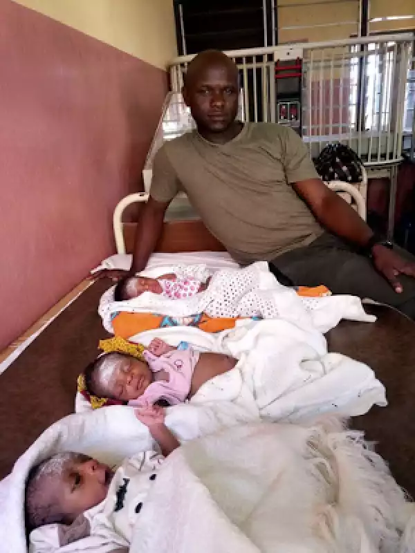 Hospital Detains Mother, Her Triplets Over Unpaid N77,600 Bills In Benue State (Photos, Video)